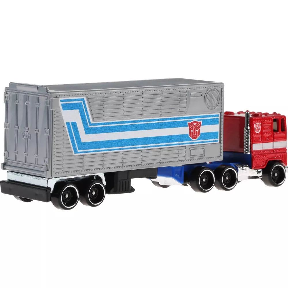 Hot Wheels Track Fleet Transformers Optimus Prime Cab & Trailer 1/64 Scale