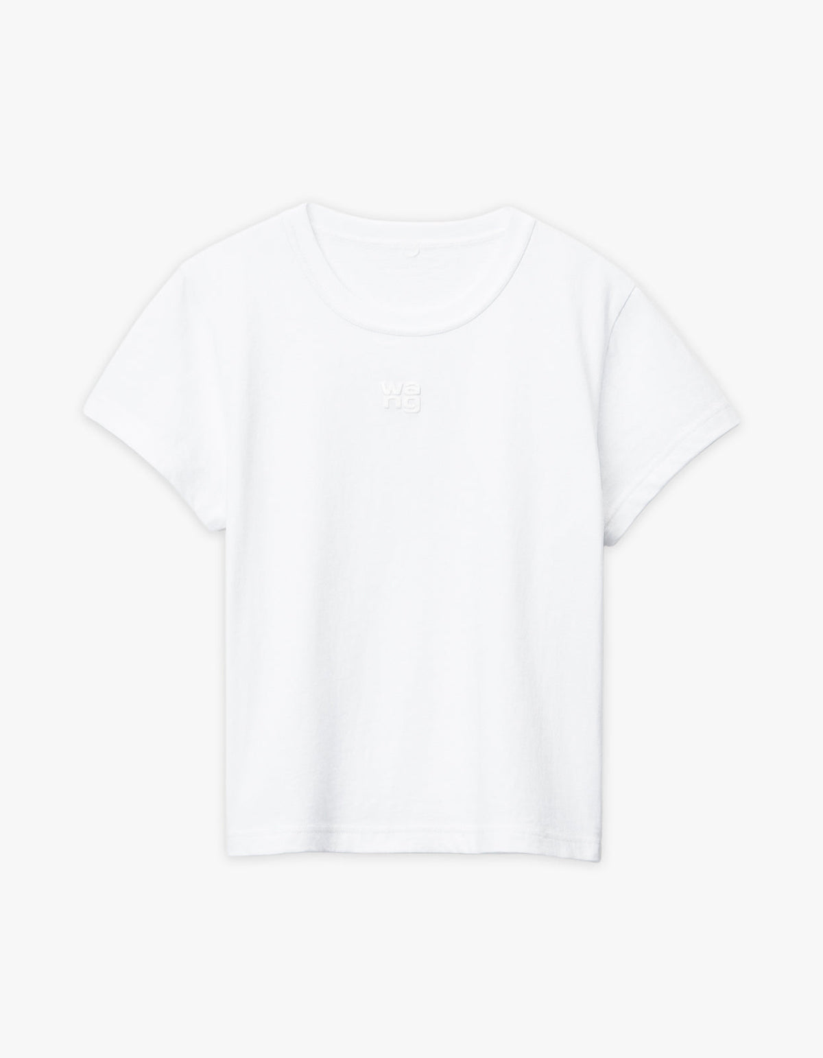Essential Jsy Shrunken Tee W/Puff Logo - White