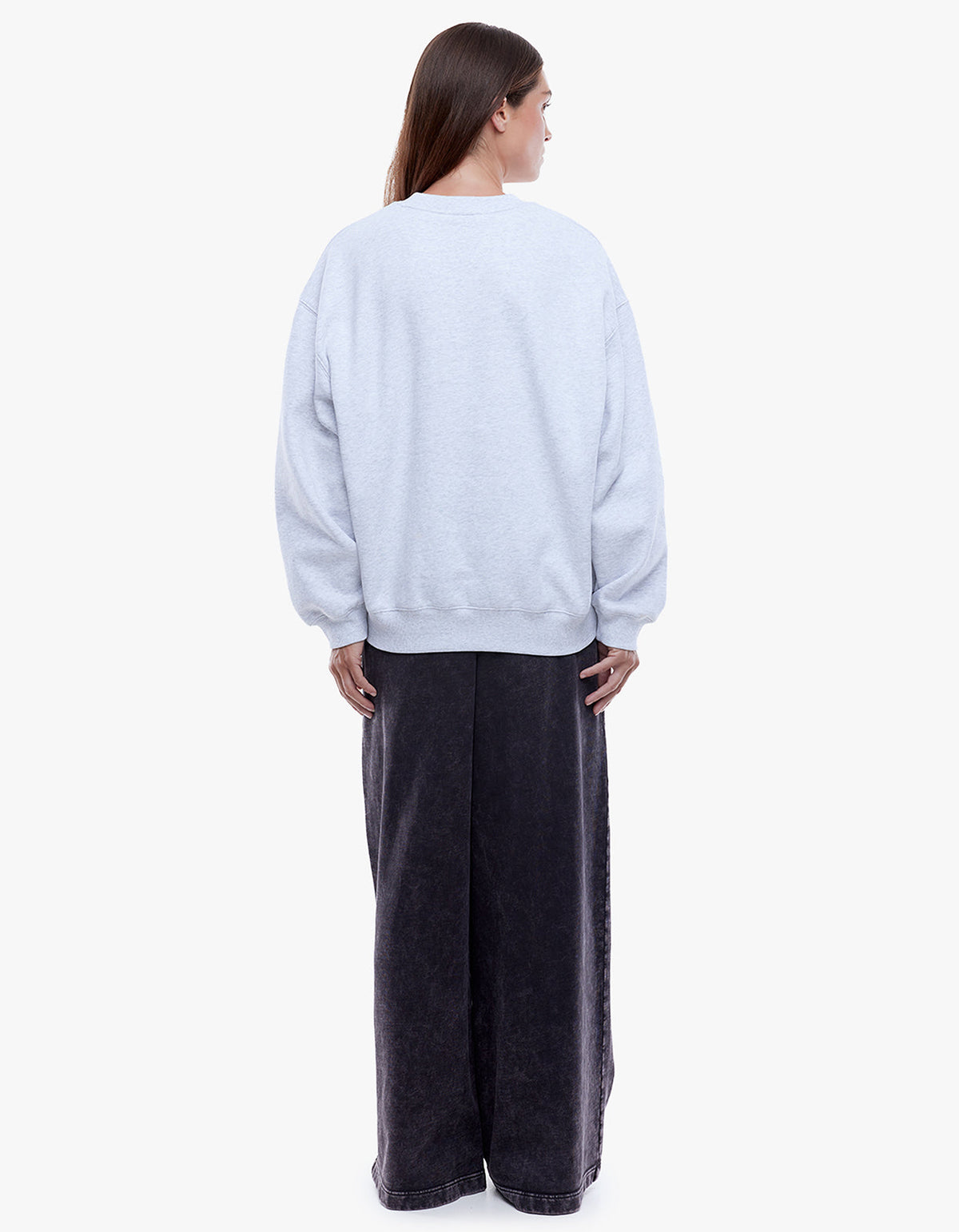 Ena Pelly Rose Sweatshirt - White Marle