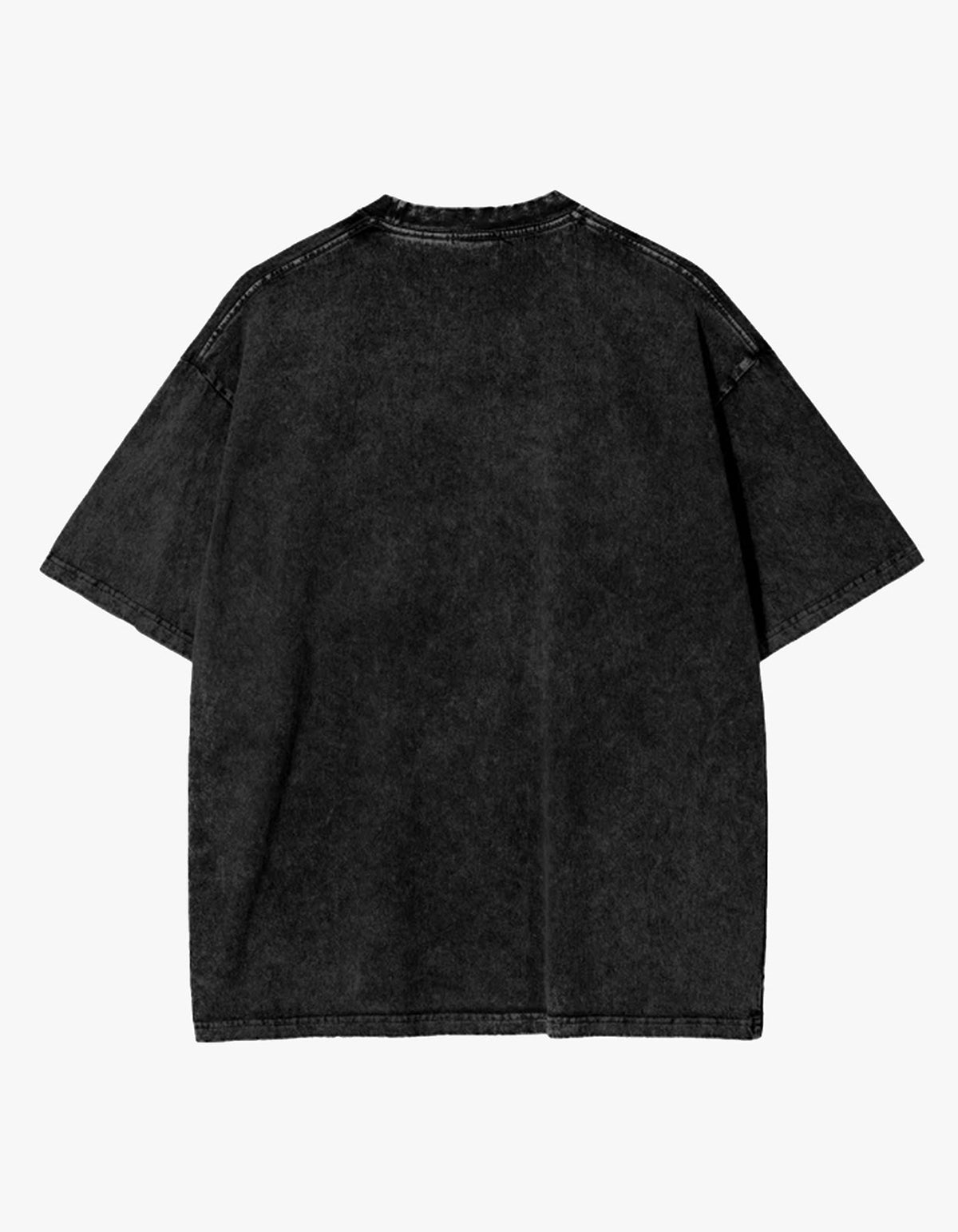 Cherry Baby Acid Wash Oversize Tee - Black