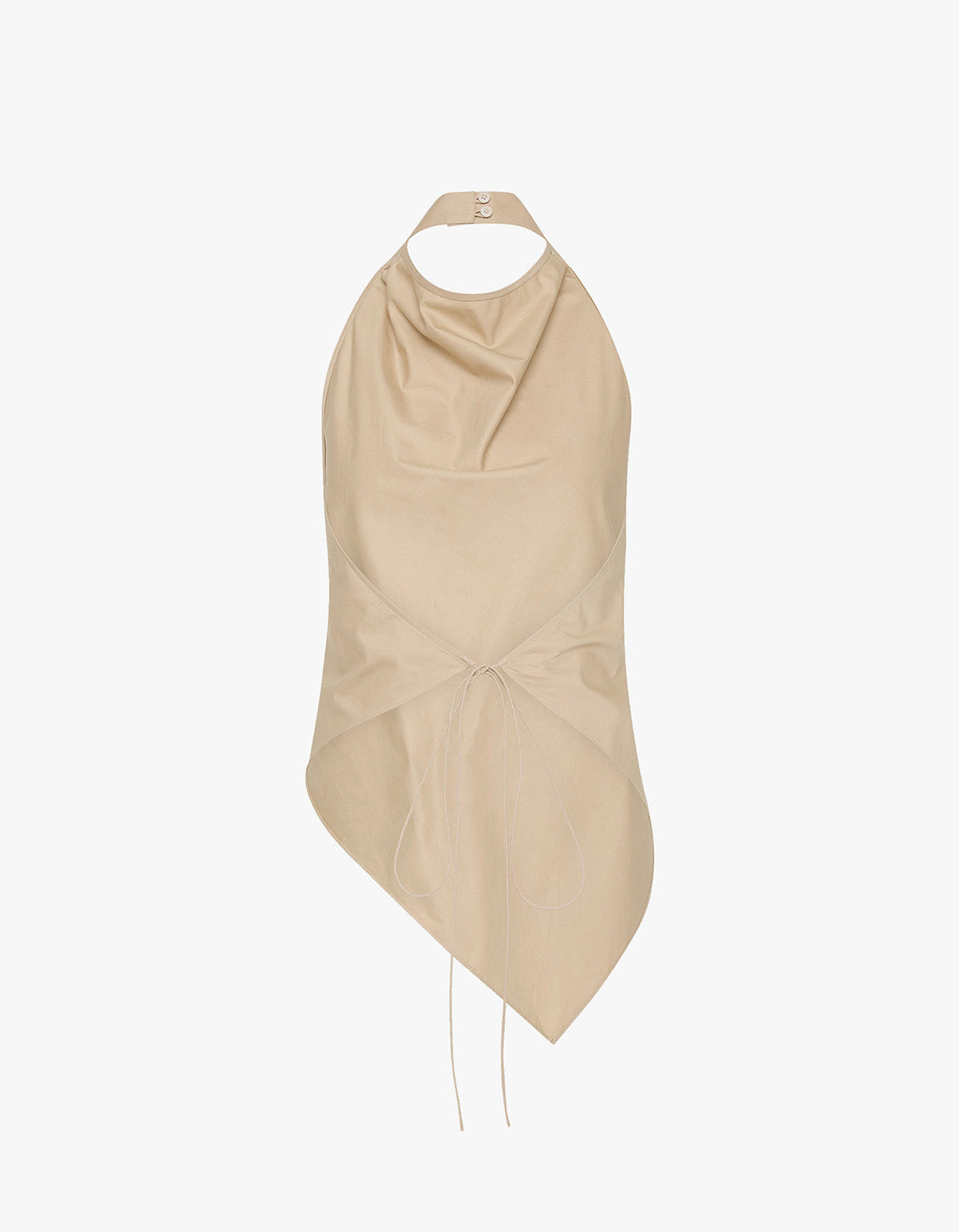 Cotton Halter Top - Champagne