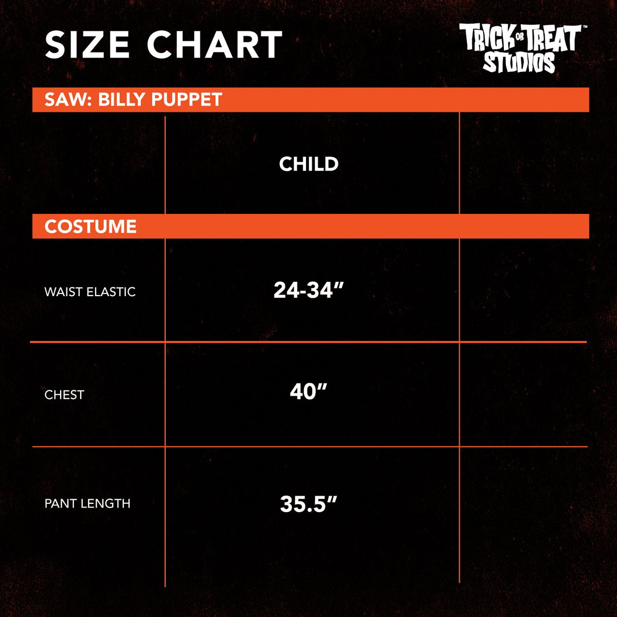 SAW - Billy Puppet Children's Costume