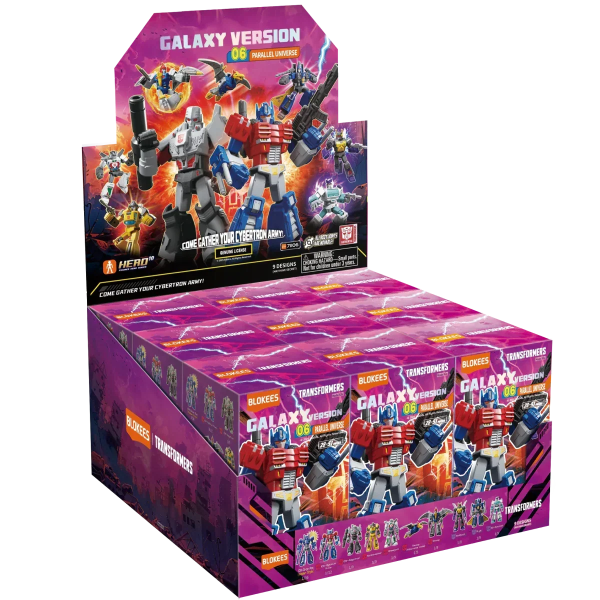 Blokees Transformers Model Kits Experience Galaxy Version #06 Parallel Universe Mystery Box Trading Figure Set of 9