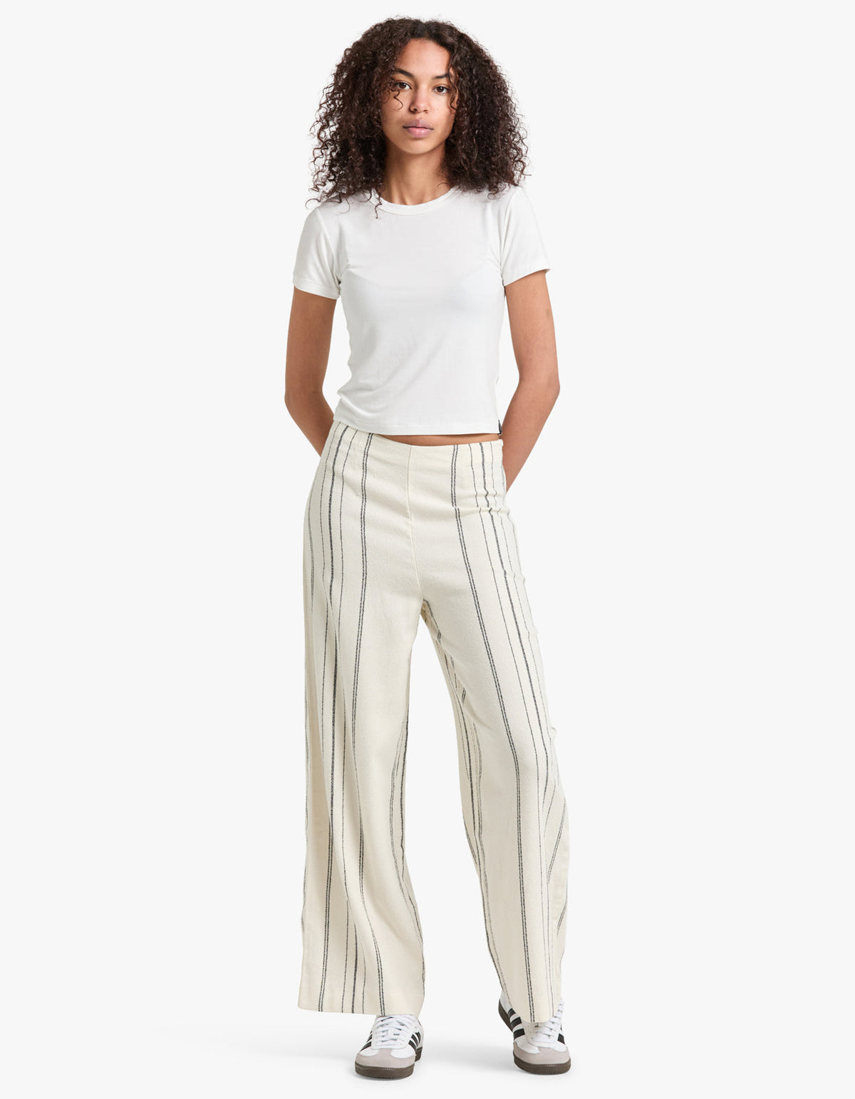 Matera Stripe Pant - Cream/Black