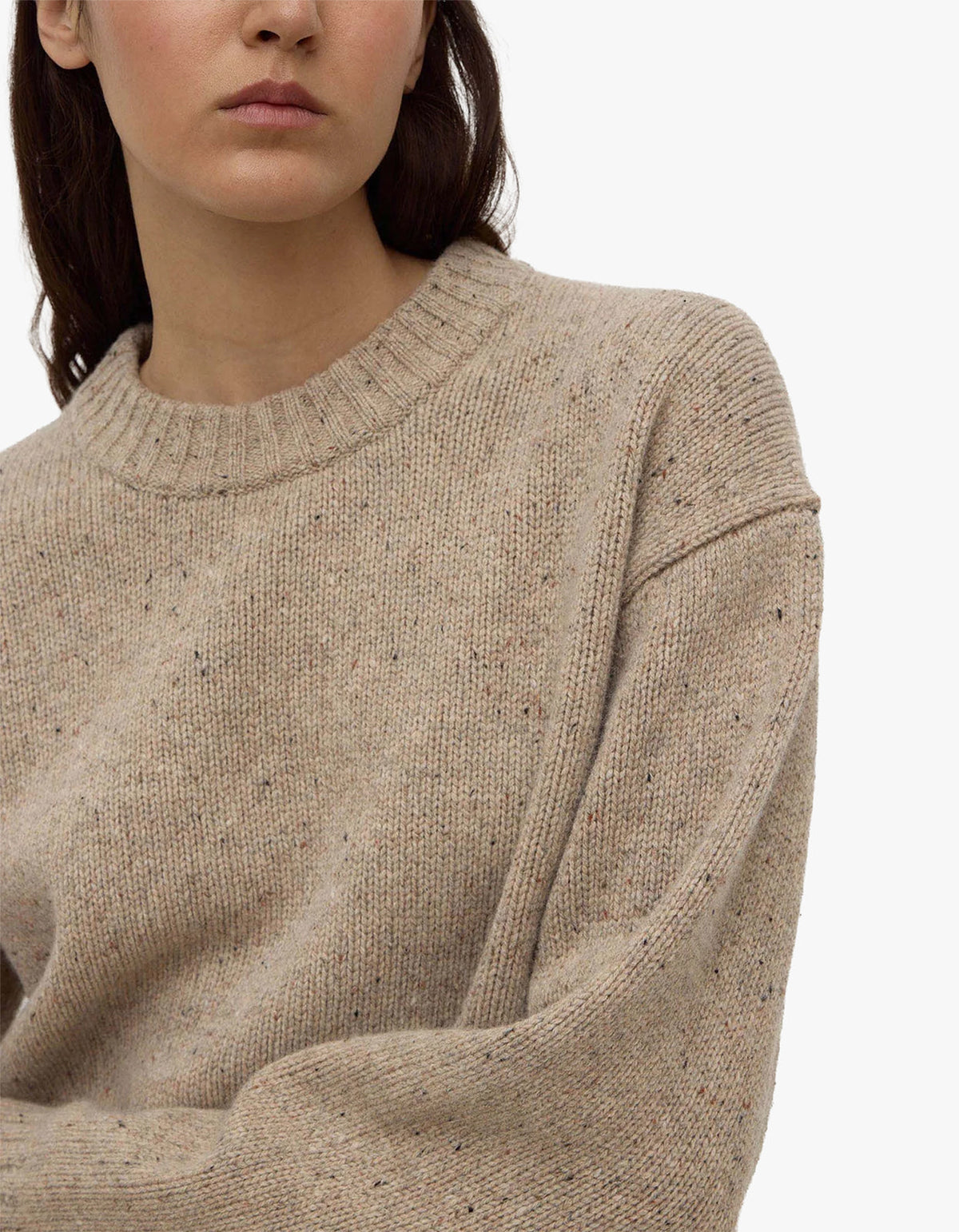 Beau Wool Merino Knit - Stone Marble