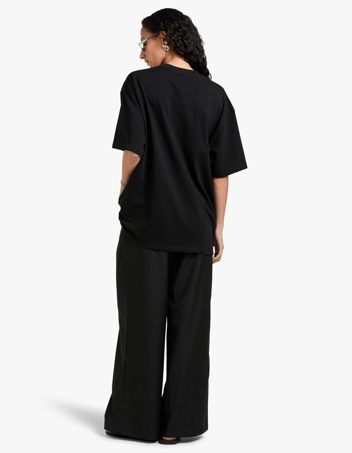 Burgundy Hearts Club Oversize Tee - Black Beauty