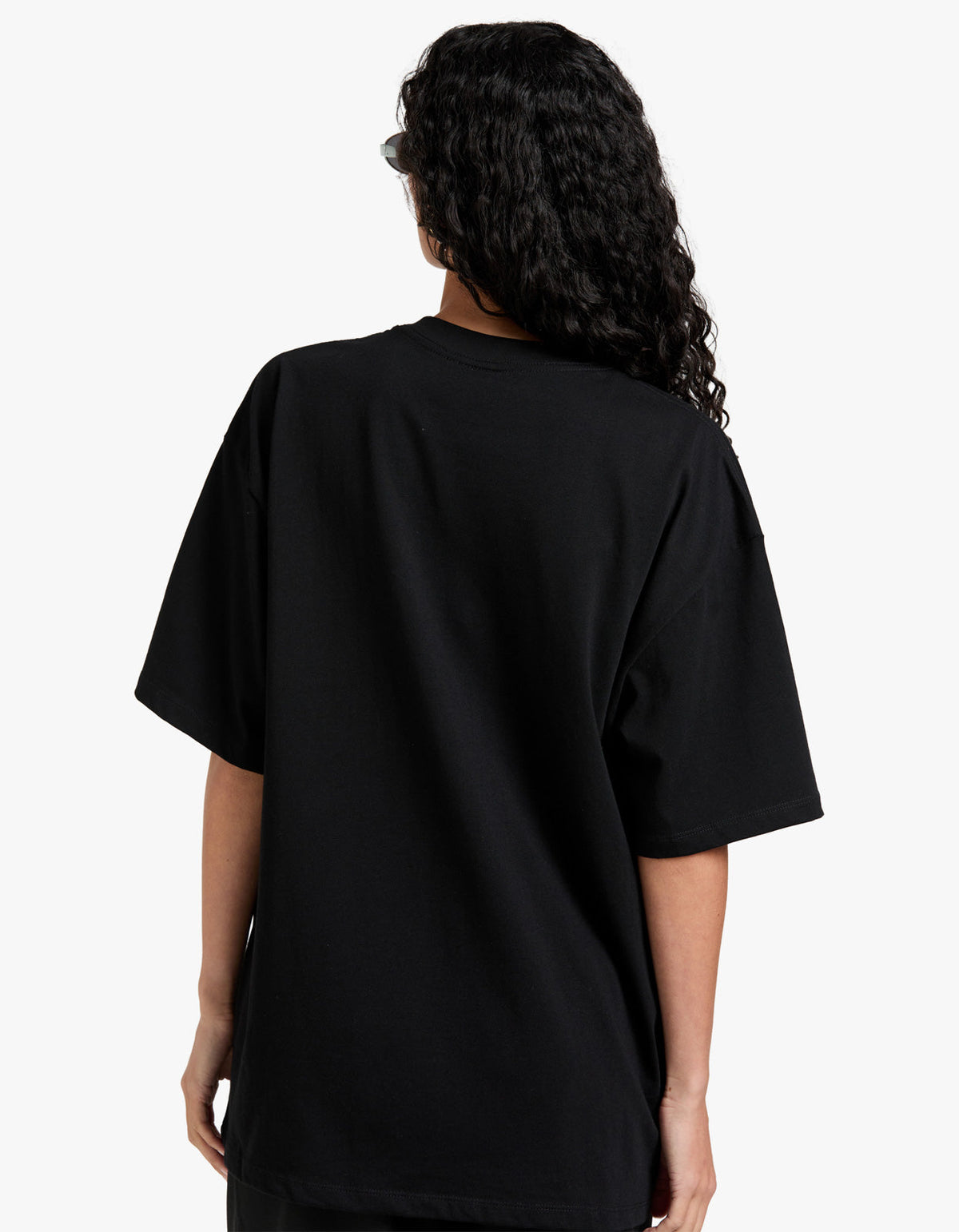 Burgundy Hearts Club Oversize Tee - Black Beauty