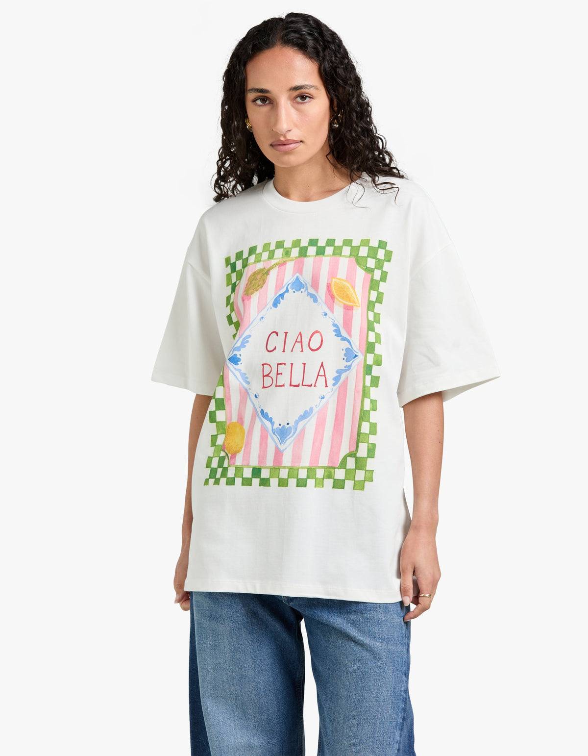Ciao Bella Oversize Tee - White