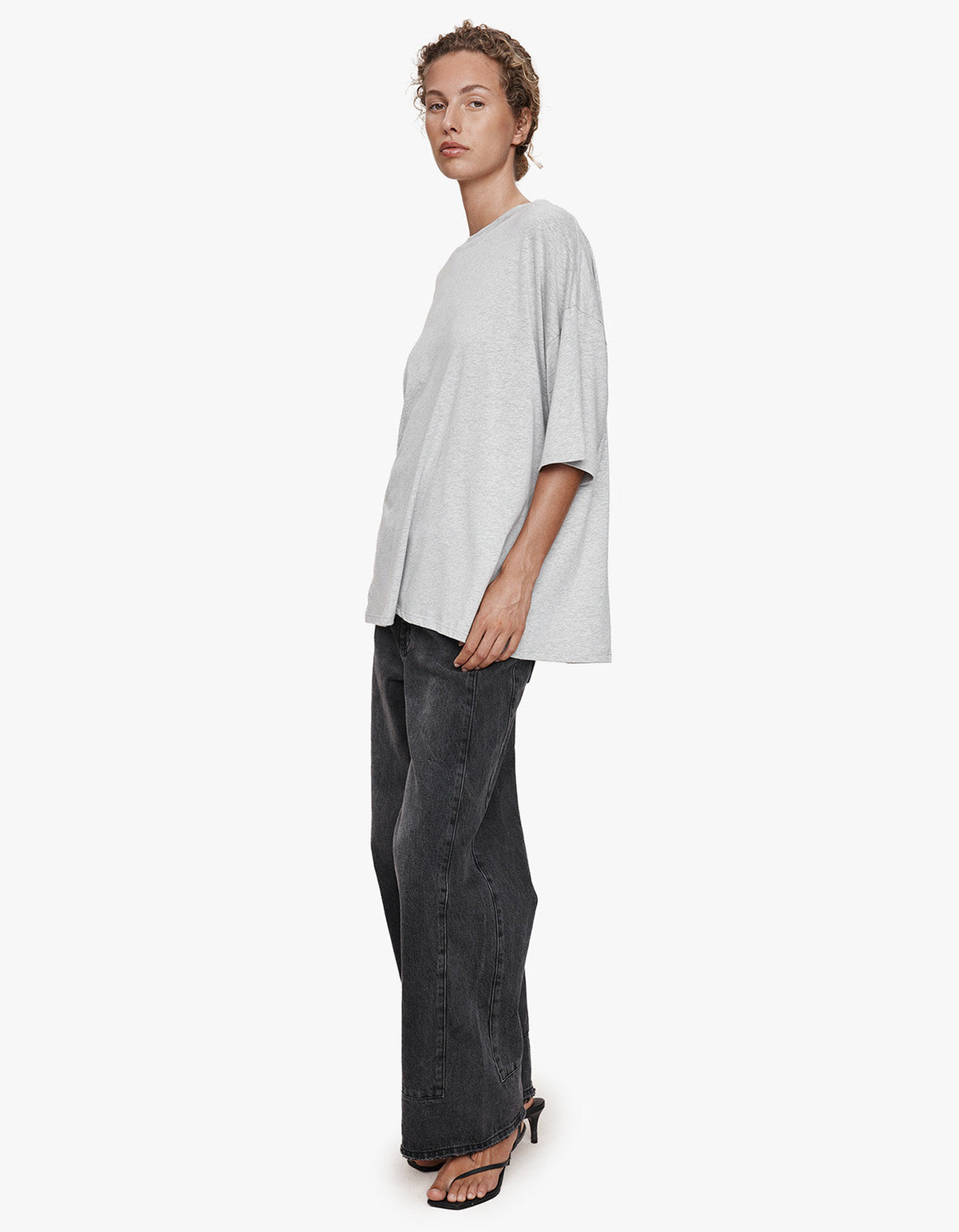 Hele Tee - Grey Marle