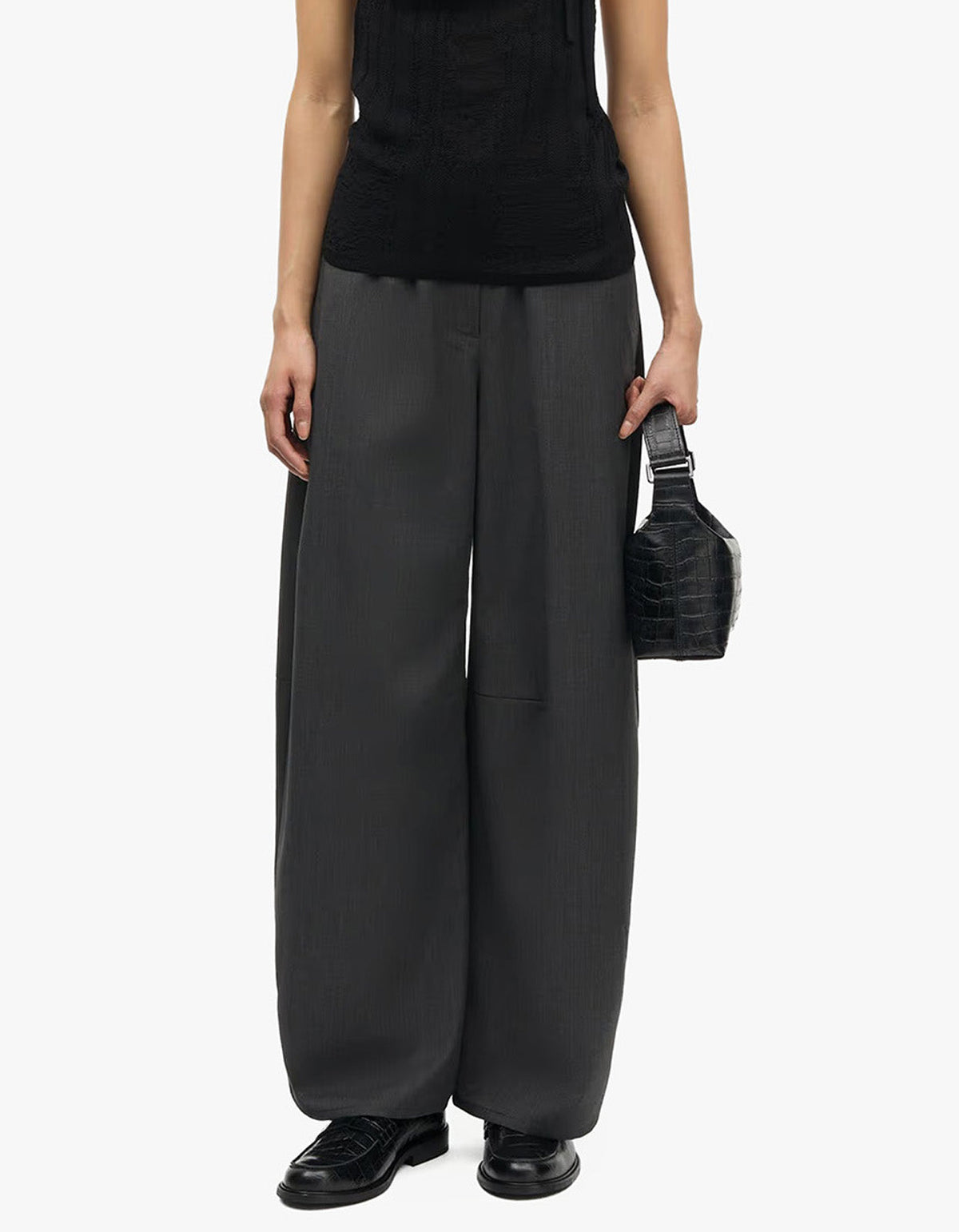 Saroko Trousers 15449 - Dark Grey Mel.