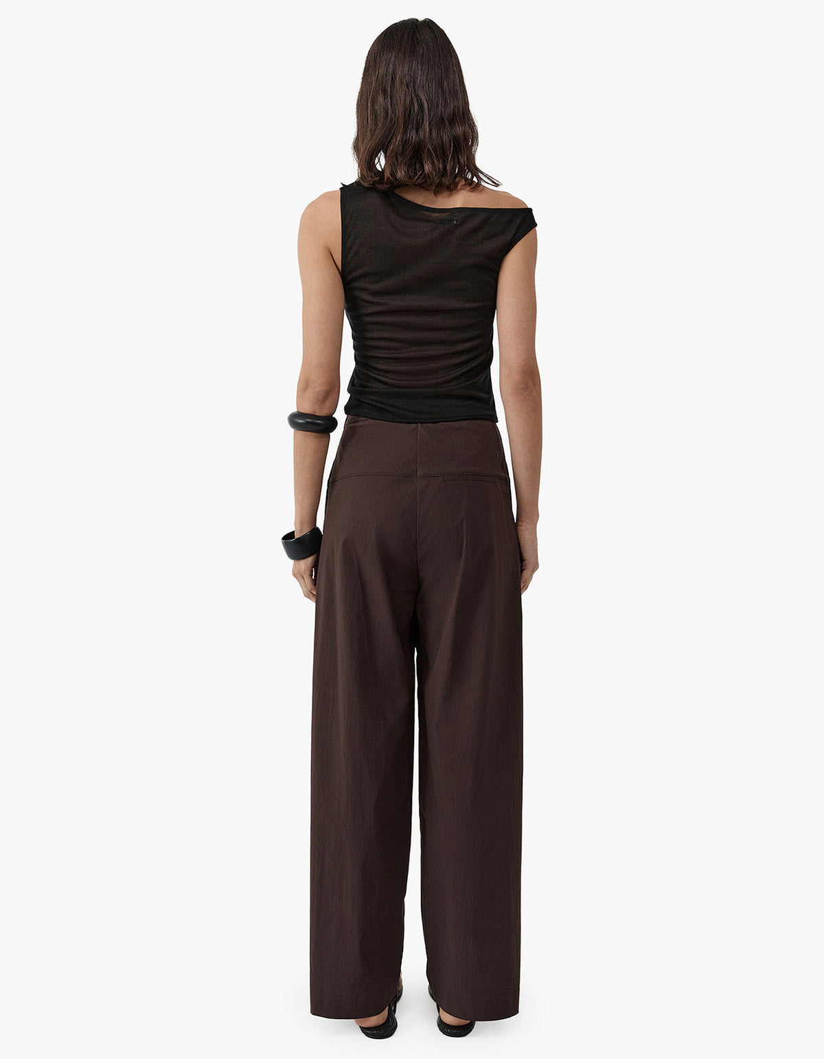 Relaxed Pleat Pants - Bark